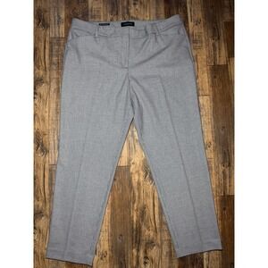 Talbots Hampshire Ankle Pant Womens size 16 Black Geometric Pattern EUC